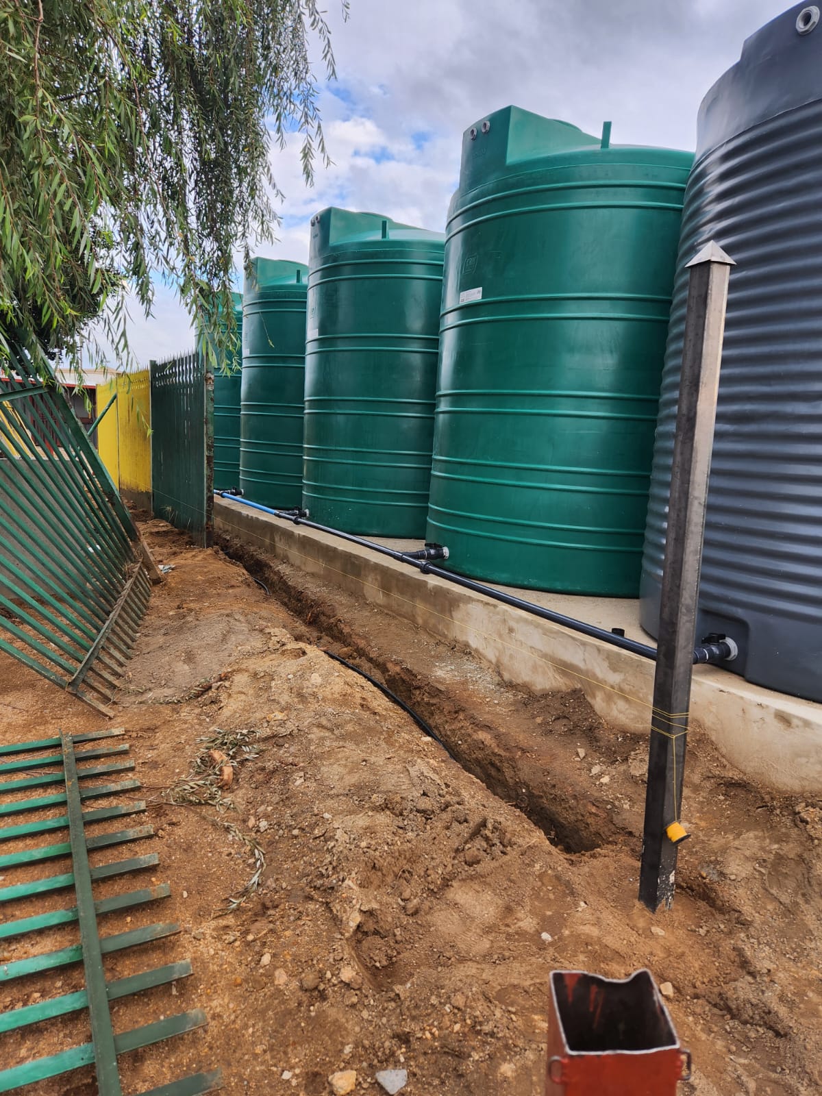 Multiple tanks installed